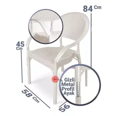 Holiday HK735 Bambu Rattan Desenli Koltuk - 2
